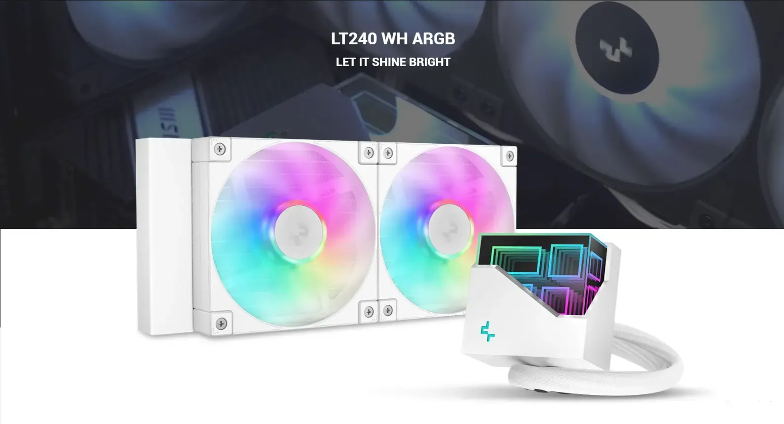DeepCool LT240 ARGB Liquid Cooler - White Edition in high resolution