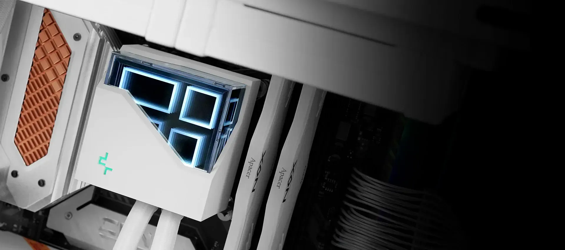ARGB Lighting on DeepCool LT240 Cooler in high resolution