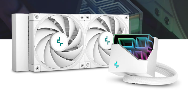 Deepcool LT520 AIO CPU Liquid Cooler - White | High Performance