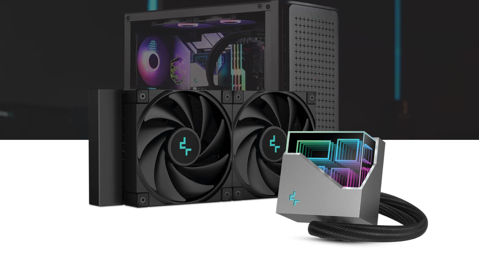 DeepCool LT520 240mm AIO Cooler — 3100RPM Dual Pump