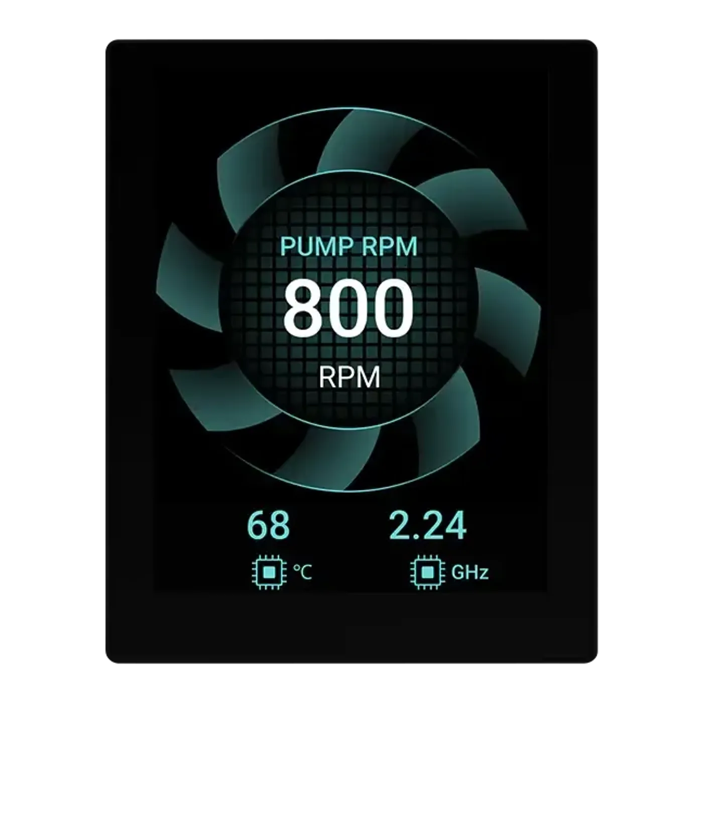 DeepCreative desktop software displaying CPU frequency and temperature charts