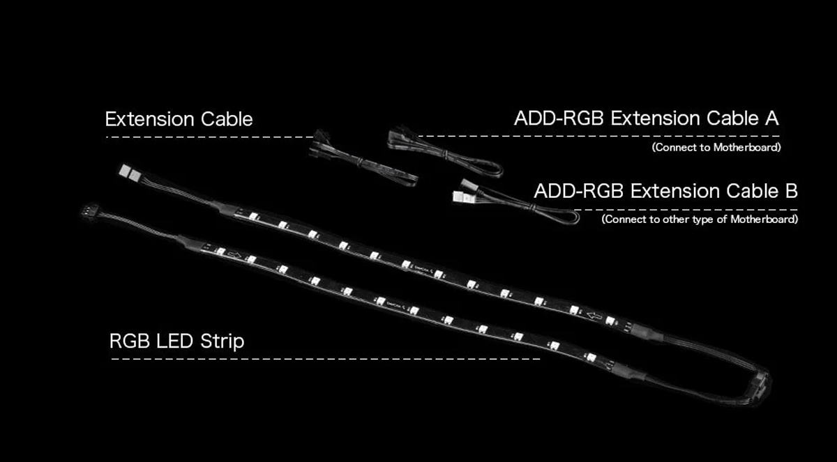 Deepcool RGB 200 PRO LED Strip Illuminating a Gaming Setup
