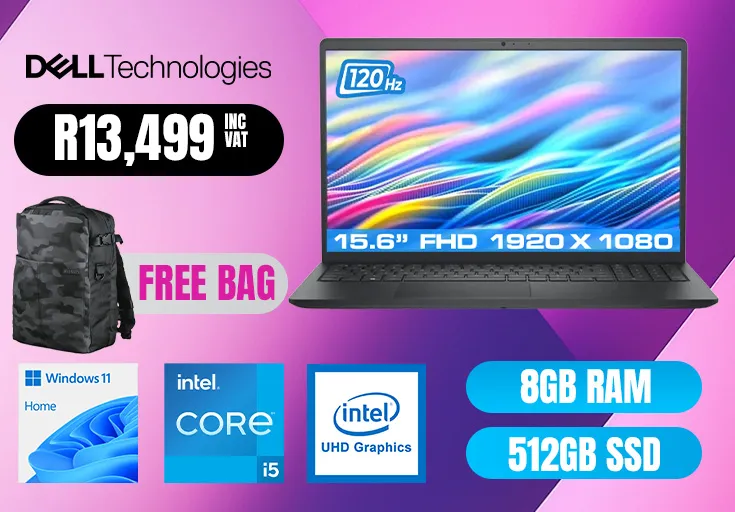 Dell 15 DC15250 Core i5 8GB 512GB Reliable Everyday Laptop