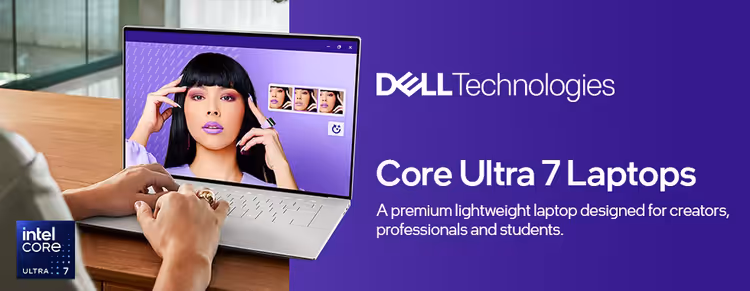 💻 Dell Core Ultra 7 Laptop — Ultrabook for creators & professionals, Intel/AMD, OLED