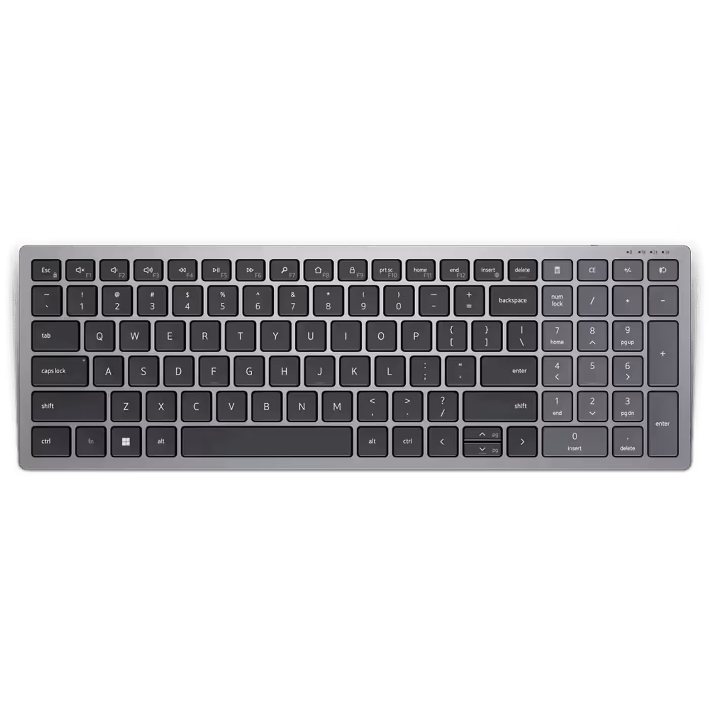 Dell KB740 wireless keyboard showcasing multi-device connectivity options