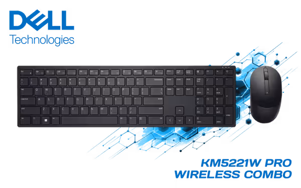 Dell KM5221W Pro Wireless Keyboard Mouse Combo - image 1 Dell KM5221W Pro Wireless Keyboard Mouse Combo - image 1