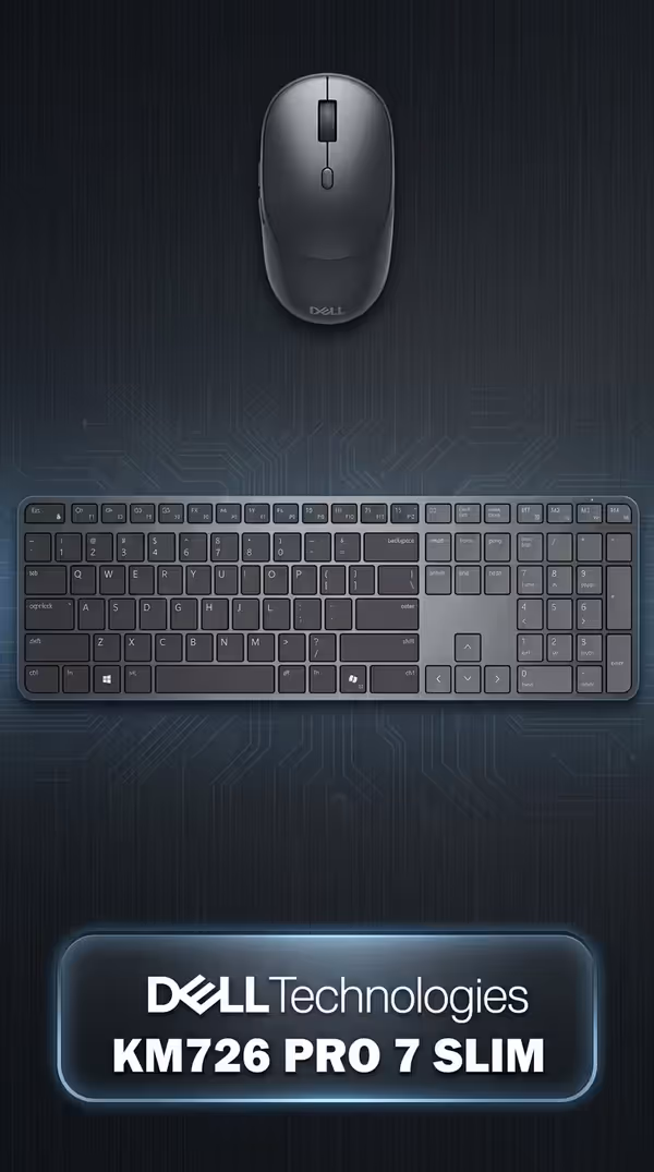 [OPEN BOX] Dell KM726 Pro 7 Slim Wireless Keyboard and Mouse Combo