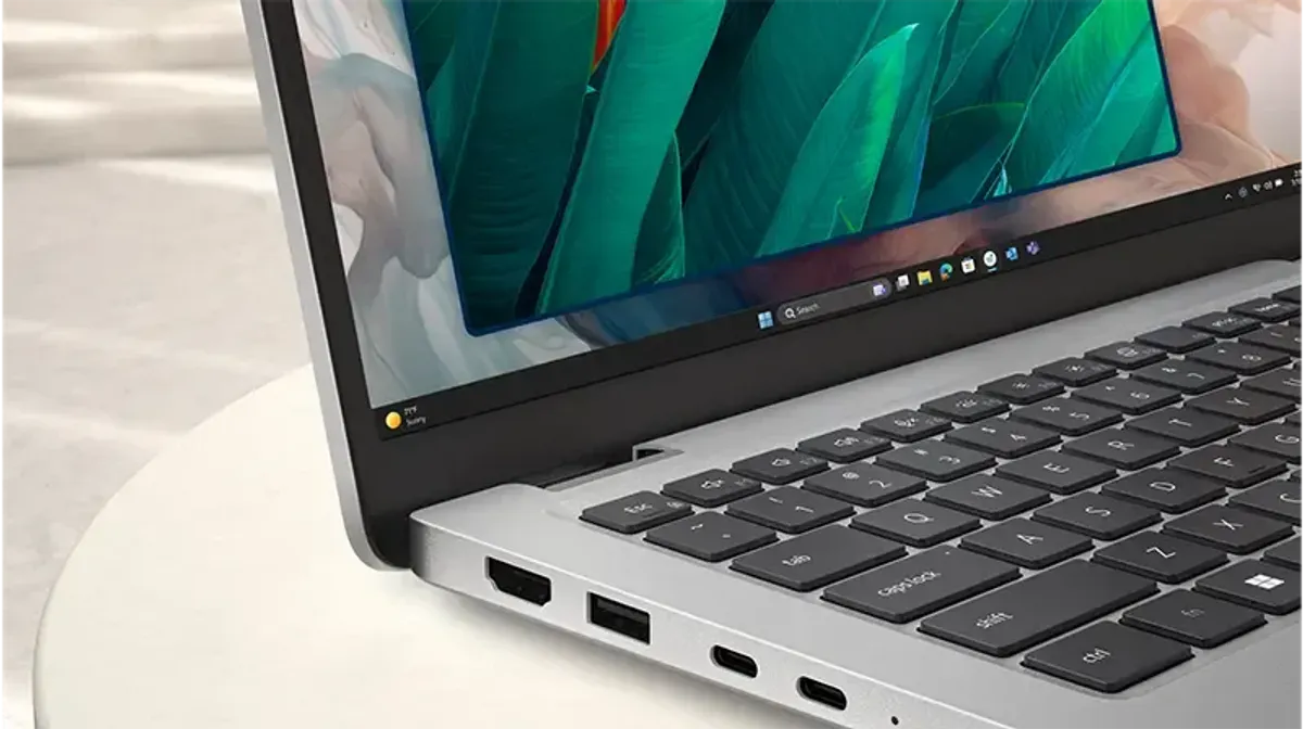 Sustainable laptop design showing high-quality recycled material construction