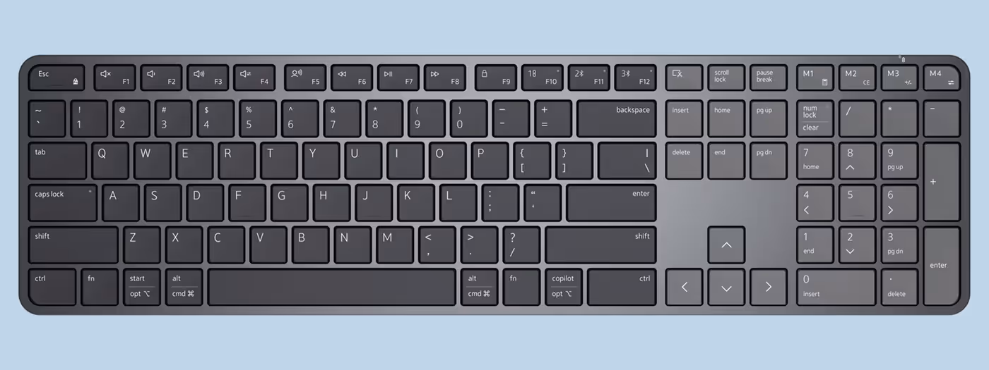 Keyboard layout showing support for both Windows and Mac operating systems