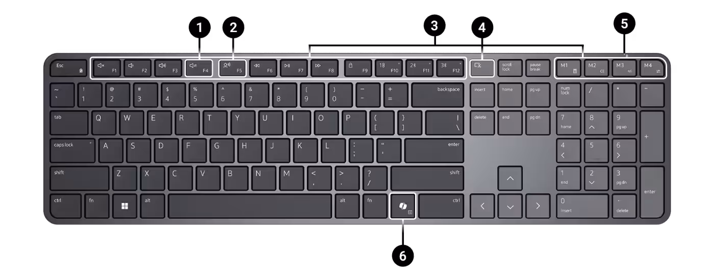 Dell Pro 7 KM726 keyboard with advanced productivity features