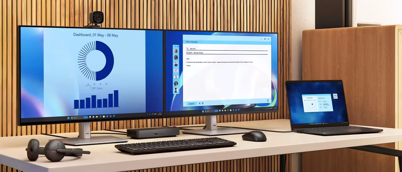 Flexible connectivity and cable routing options on the Dell Pro Dock WD25
