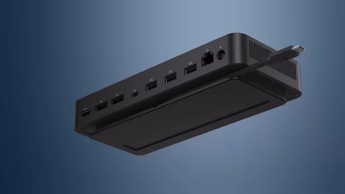 Ports and slots layout available on the Dell Pro Dock WD25 docking station