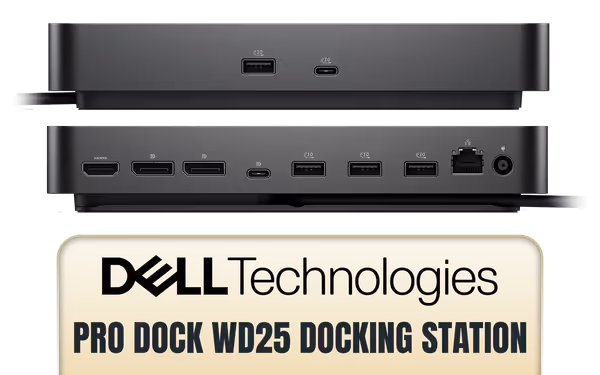 Dell Pro Dock WD25 USB-C Docking Station — 100W PD - image 1 Dell Pro Dock WD25 USB-C Docking Station — 100W PD - image 1