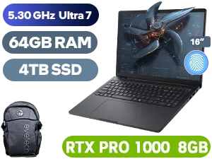Dell Pro Max 16 Intel Core Ultra 7 RTX Pro 1000 | MC16250 64GB/4TB
