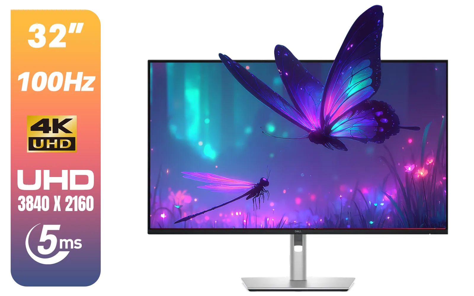 Dell Pro 32 Plus 4K USB-C Hub Monitor P3225QE / 32" 4K (3840 x 2160) / IPS Technology / 5ms GTG (Fast) / 100 Hz