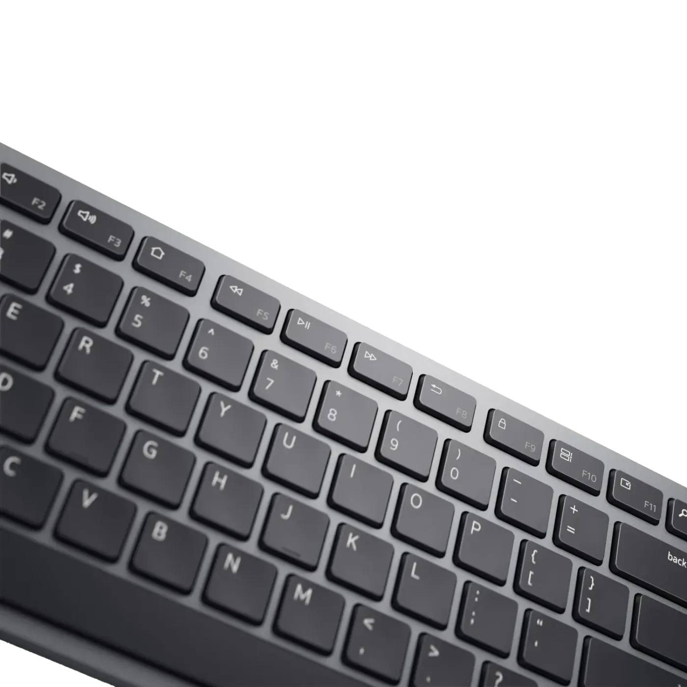 Simulated screen image of Dell Pro Compact Silent Keyboard software settings.