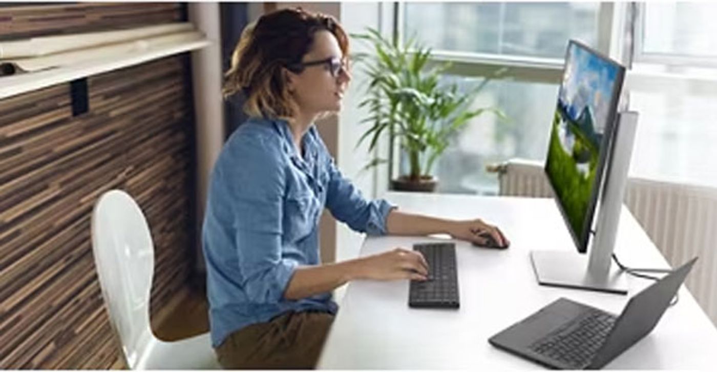 Comfortable, spill-resistant Dell Pro Wireless Keyboard with adjustable tilt angles