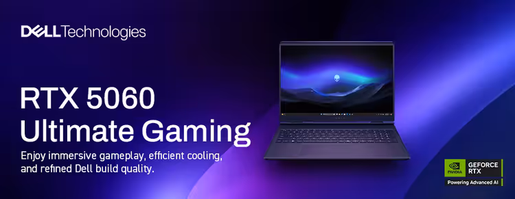 Buy Dell RTX 5060 Gaming Laptops | NVIDIA RTX 5060 | Evetech