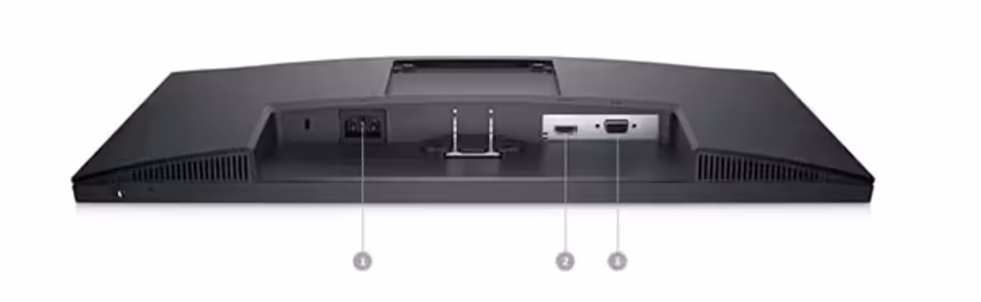 Dell SE2222H connectivity options showing port layout and included cables