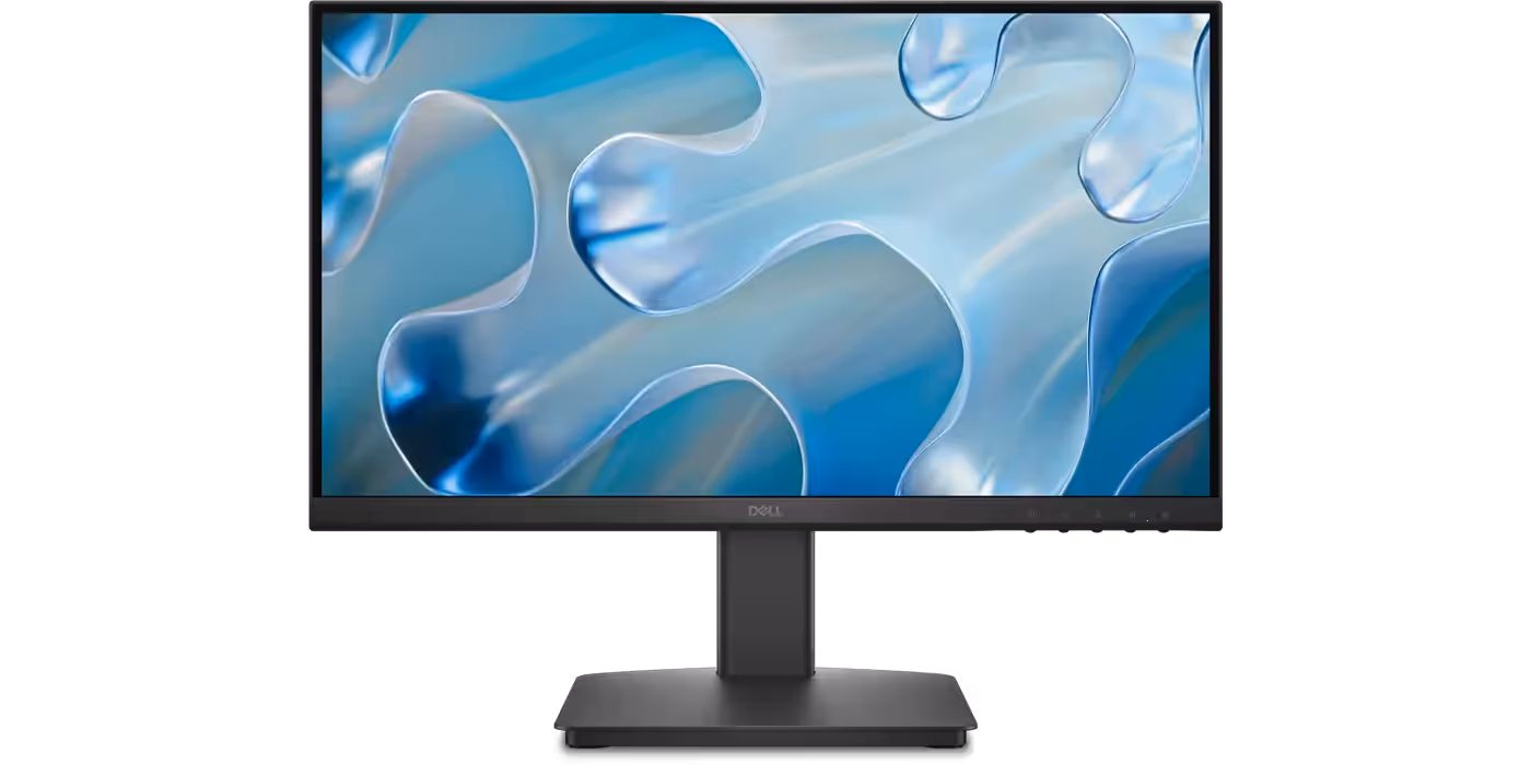 Close-up of the Dell 22-inch monitor display showcasing narrow bezels