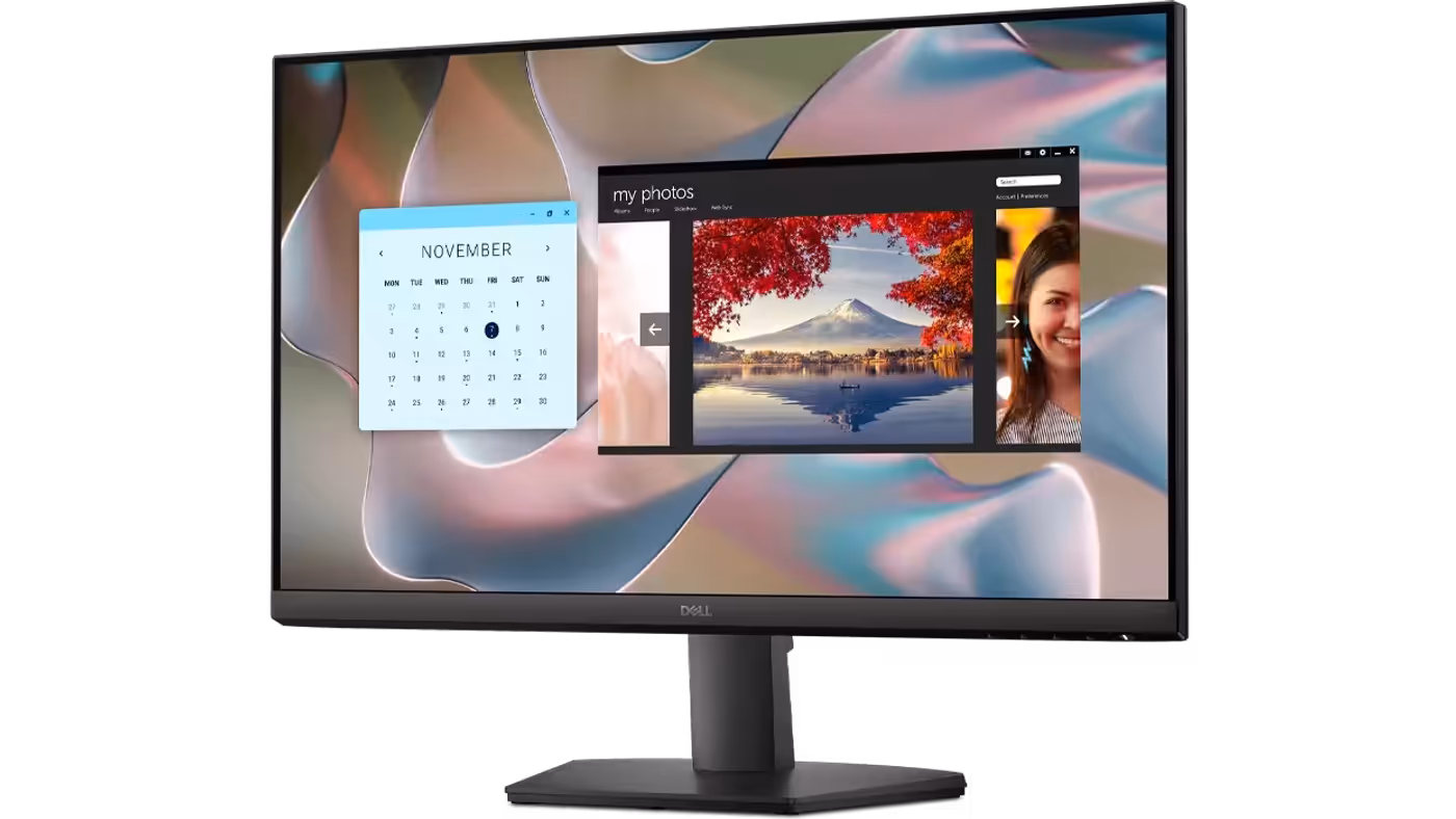 Dell SE2225HM monitor demonstrating wide viewing angles and high contrast
