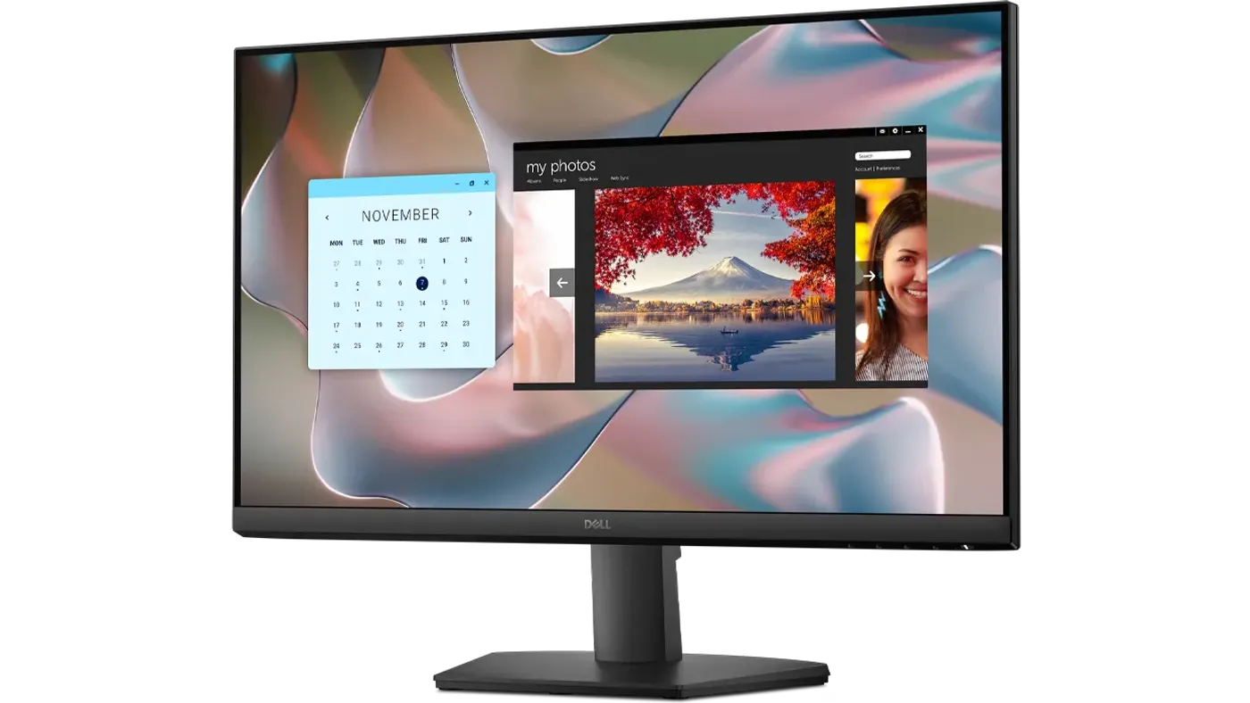Dell SE2225HM monitor demonstrating wide viewing angles and high contrast