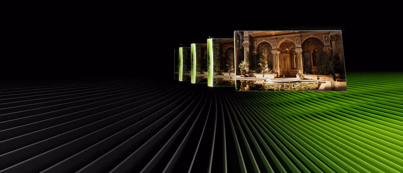 NVIDIA DLSS 4 technology showcasing AI-enhanced visual quality and speed