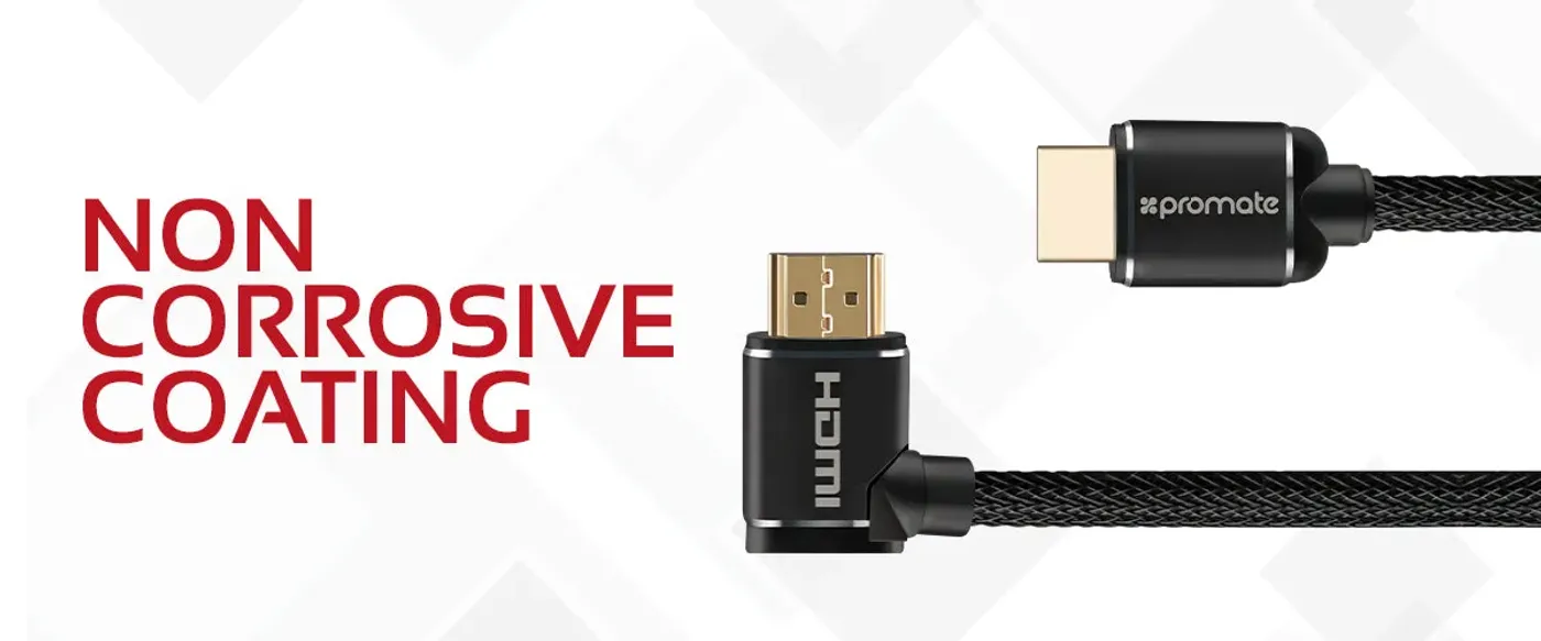24K gold-plated HDMI connectors for reliable and clean signal transmission