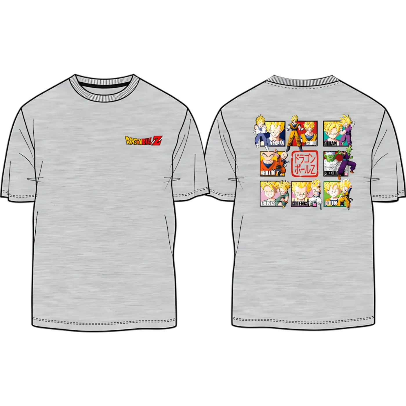 Colour options available for the Dragon Ball Z Classic Crew Tee