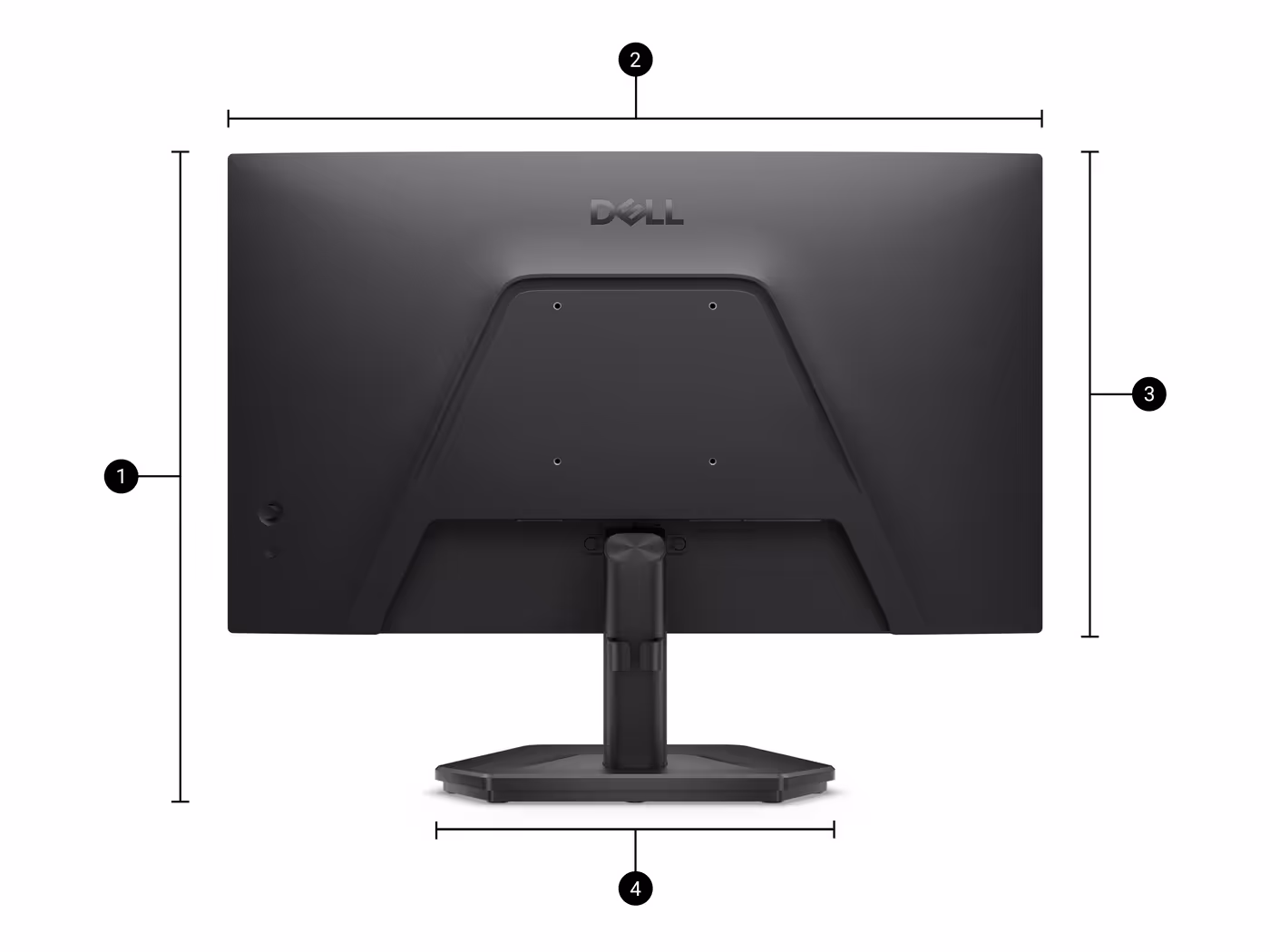 Standard cables provided for monitor connectivity