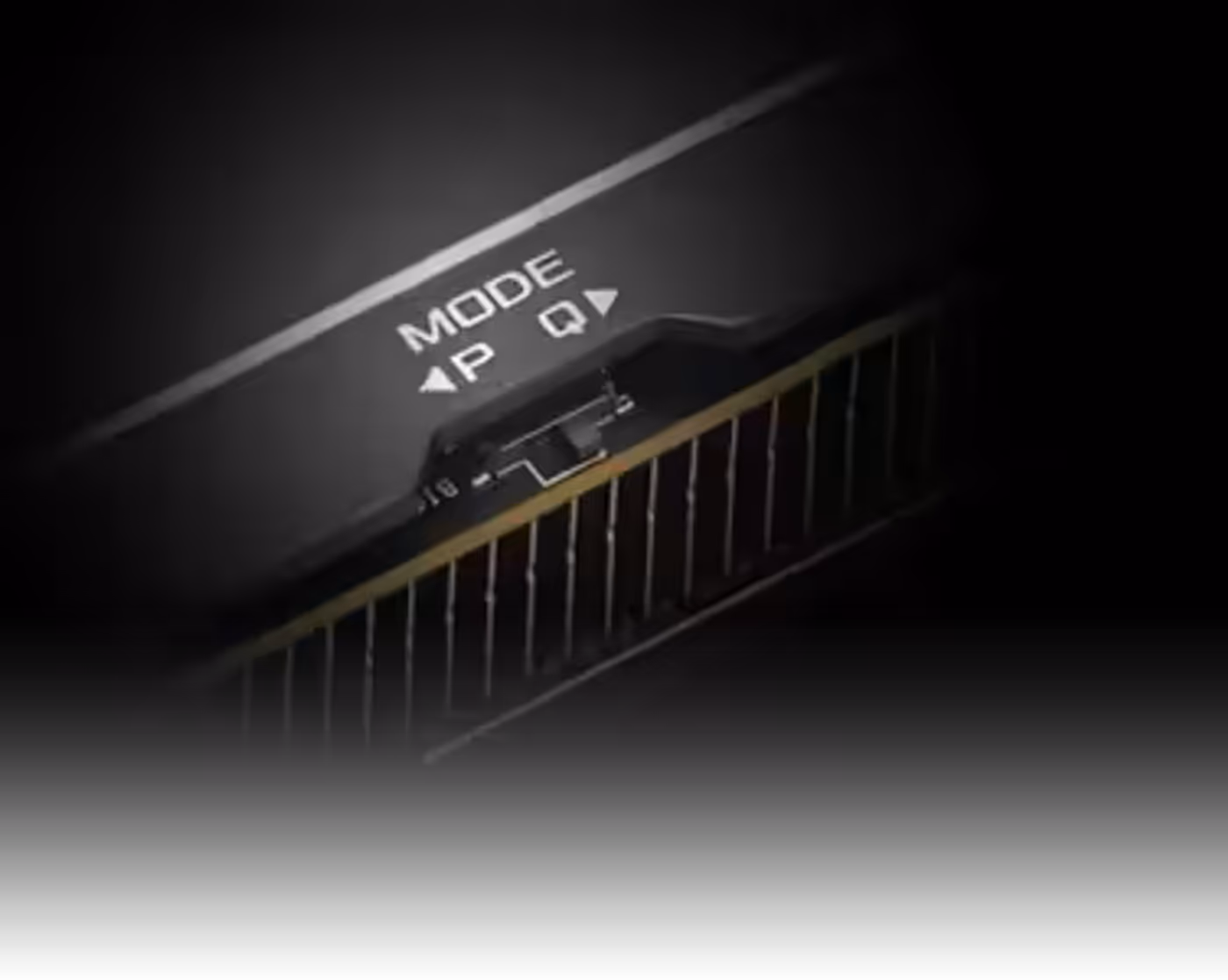 Dual BIOS switch illustration for Performance and Quiet modes