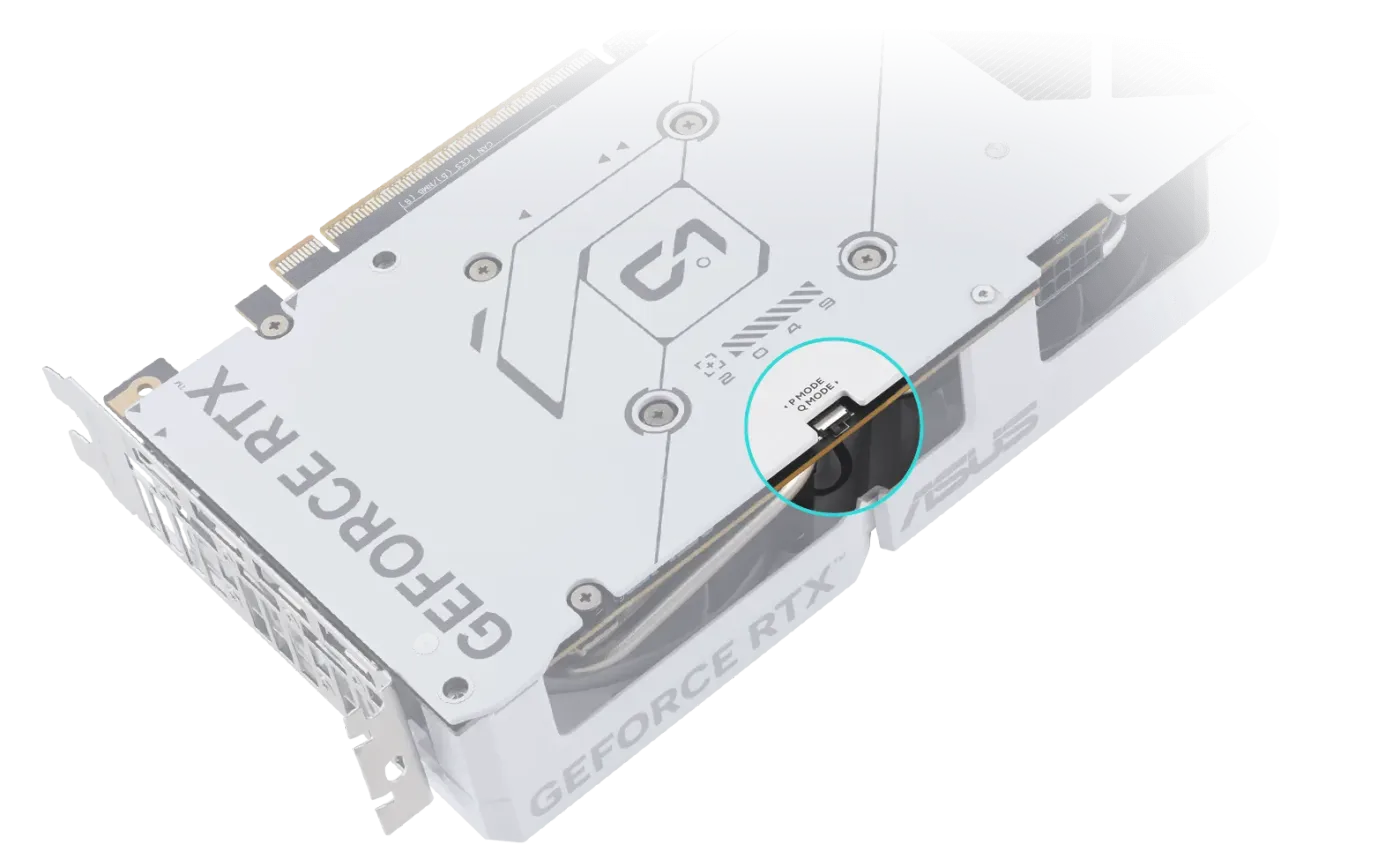 ASUS Dual GeForce RTX 5060 White Edition Dual BIOS switch