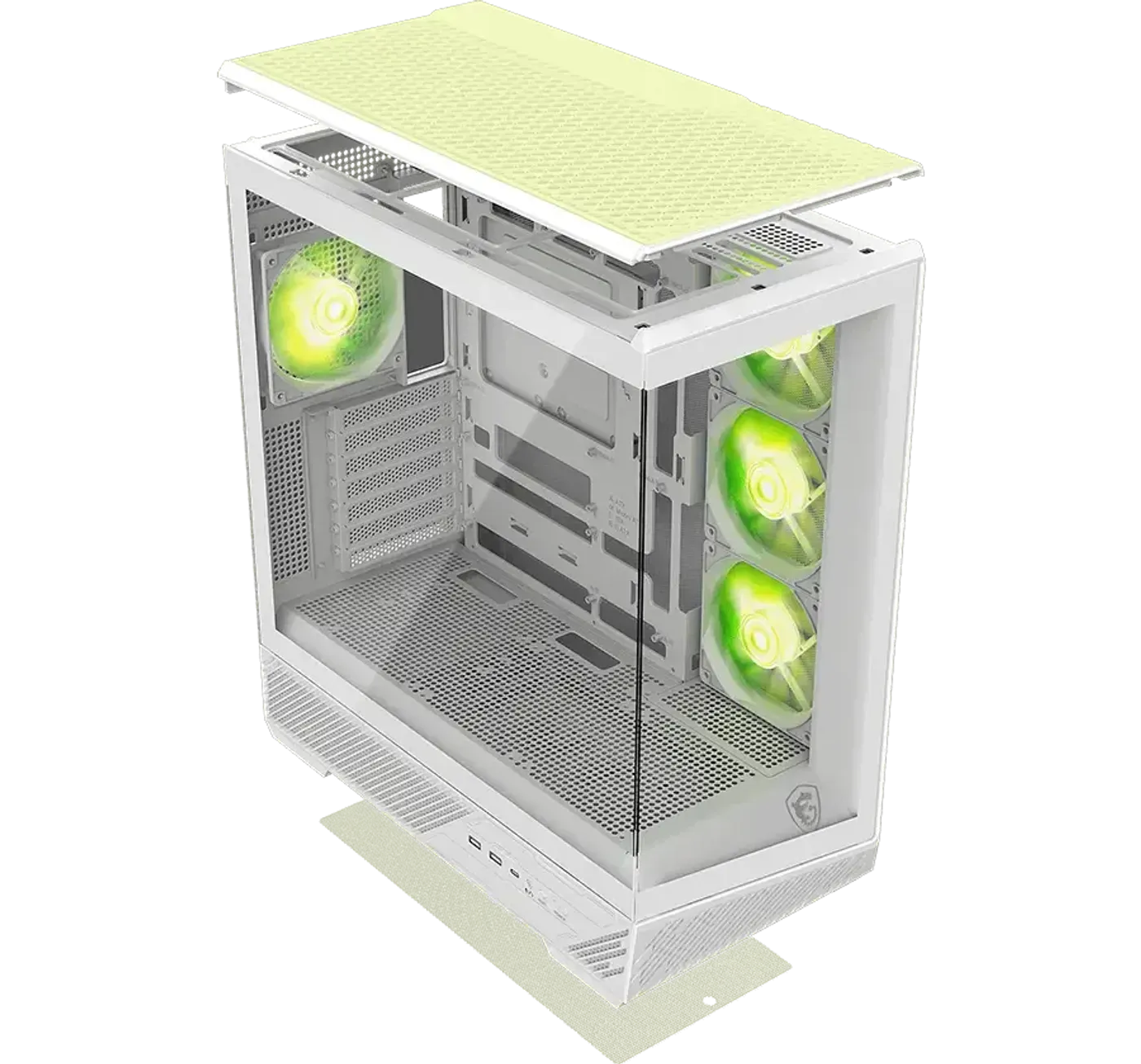 Magnetic and removable dust filters installed on the case for protection