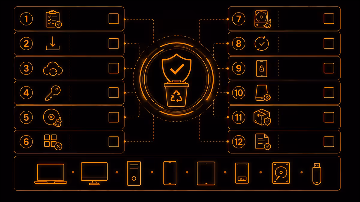 Data-wipe checklist