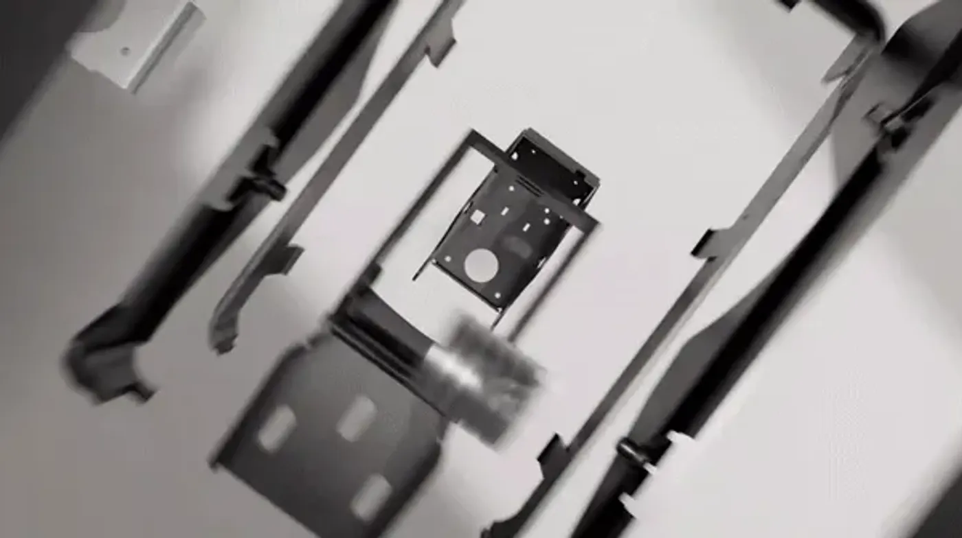 Animation of auto gravity-sensing chassis technology
