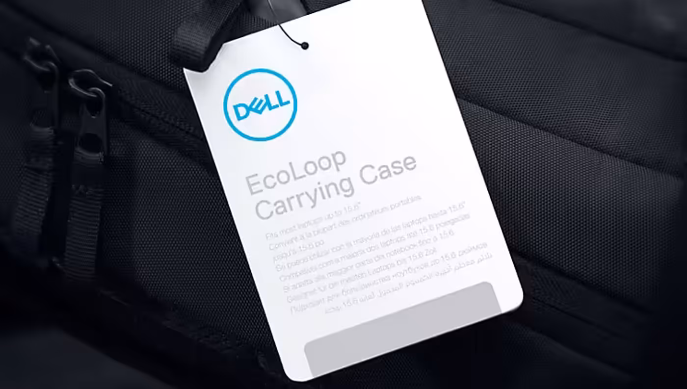 Dell EcoLoop Essential Backpack CP3724 information tag
