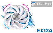EINAREX EX12A 120mm PWM Case Fan, White, Up to 82.9 CFM - image 1