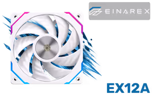 einarex-ex12a-120mm-pwm-case-fan-white - Image 1