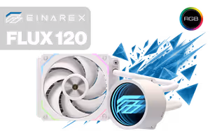 einarex-flux-120-white-cpu-liquid-cooler - Image 1