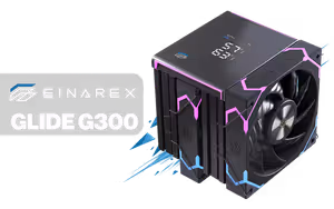EINAREX GLIDE G300 CPU Cooler — Dual-Tower, Display - image 1