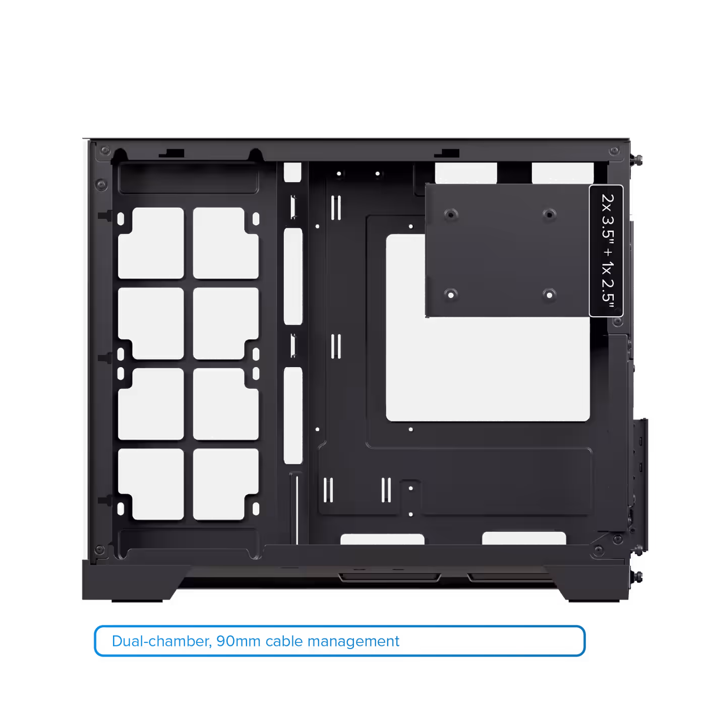 Internal drive mounting locations for storage expansion in the SM300