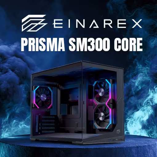 Einarex Prisma SM300 Core M ATX Mini Tower Case Black