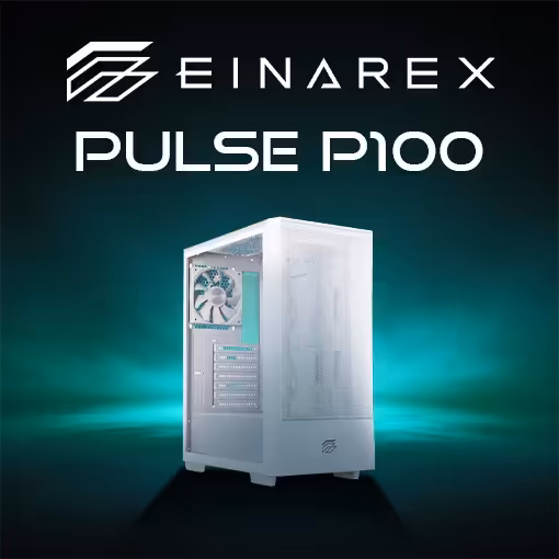 Einarex Pulse P100 ATX Mid Tower Case White