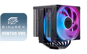 einarex-ventus-v80-dual-tower-cpu-air-cooler-black einarex-ventus-v80-dual-tower-cpu-air-cooler-black - Image 1