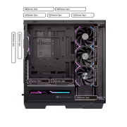 EINAREX Zenith Z1K E-ATX Mid-Tower Case, Black - image 10