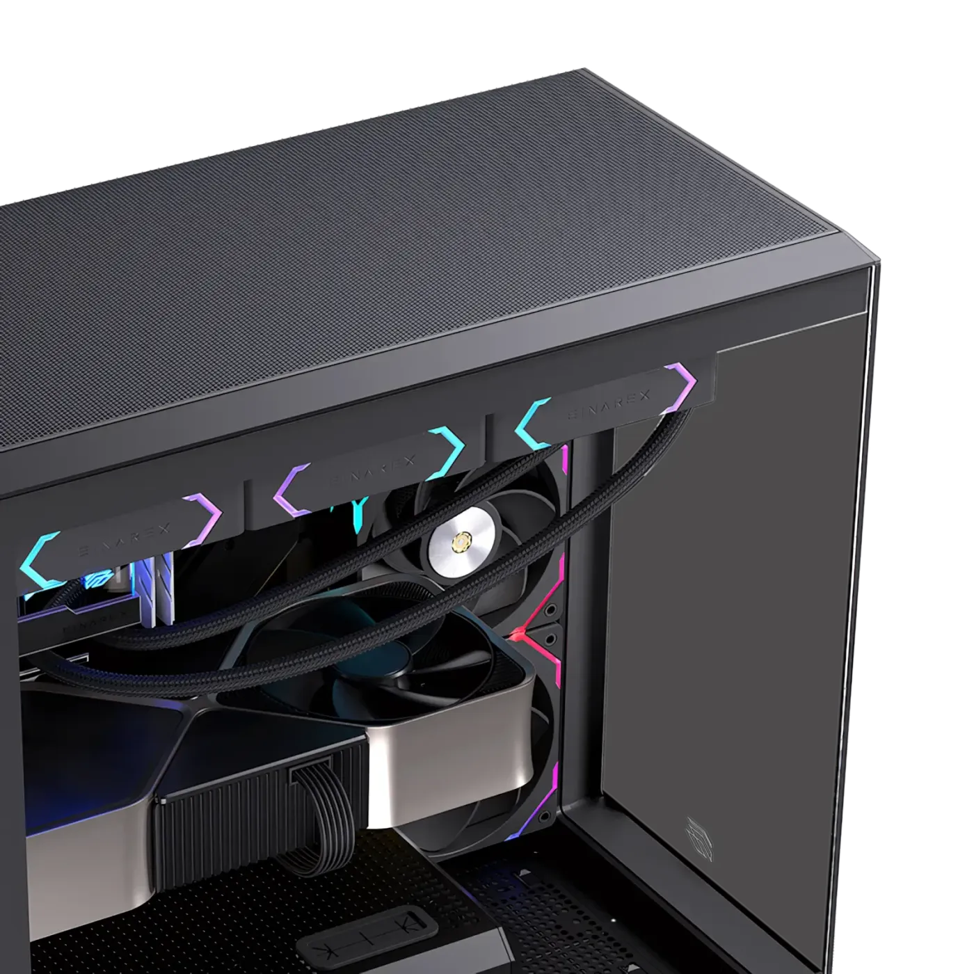 Image highlighting the high-quality SPCC steel structure and the five PCIe slots on the ZM800 chassis.