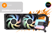 EK 280mm AIO D-RGB Liquid CPU Cooler with 140mm Fans - image 1