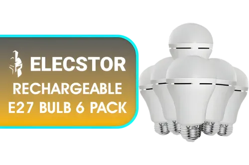 Elecstor Rechargeable E27 Bulb 6 Pack - Image 1