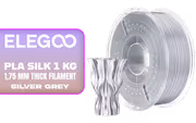 ELEGOO PLA Silk 1kg 1.75mm Silver Grey Filament - image 1