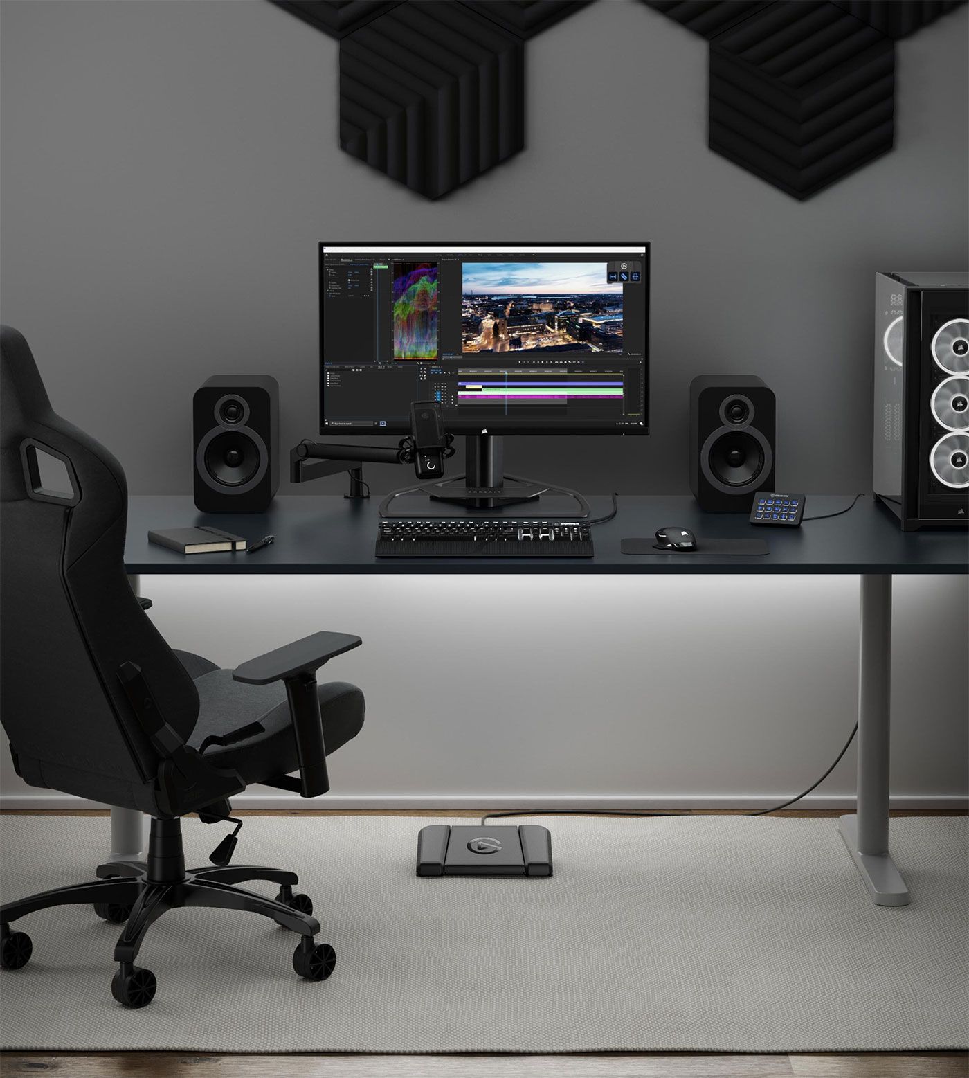 Side profile of the Elgato Stream Deck Pedal showing its low build